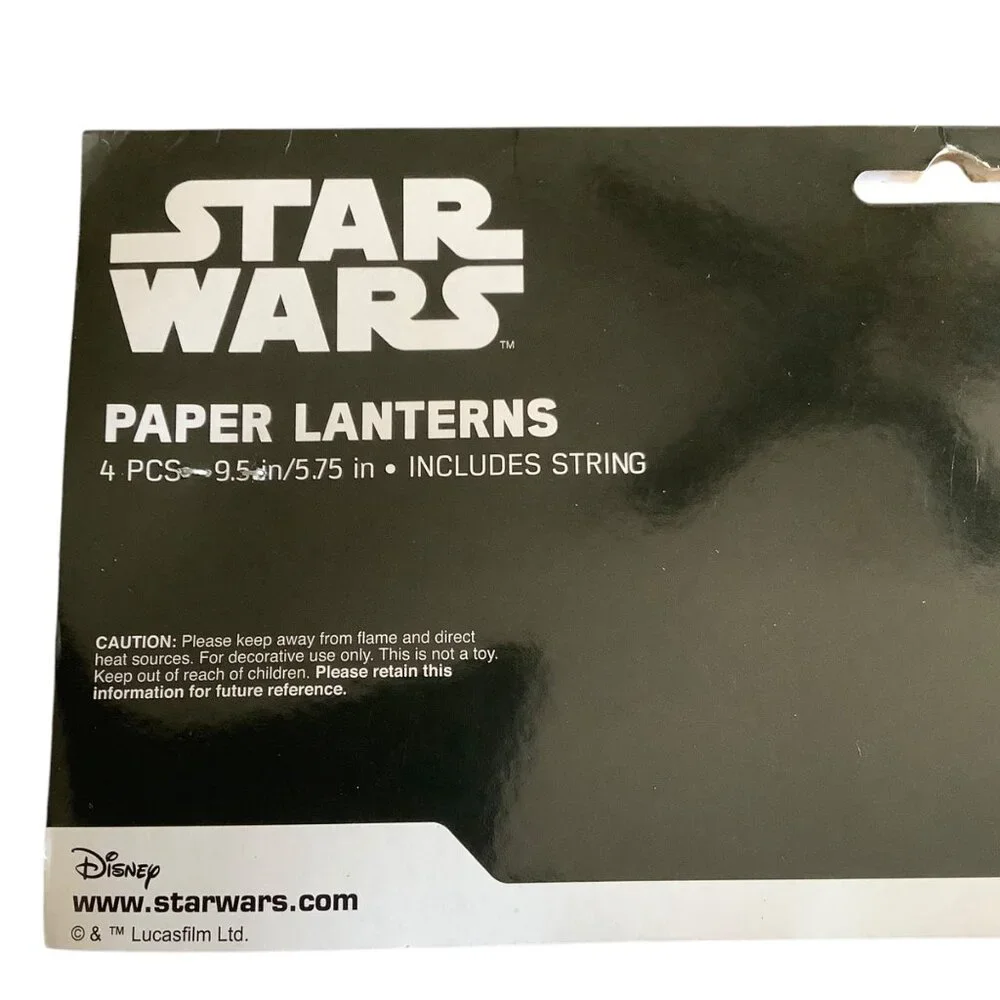 Star Wars Force Awakens Paper Lanterns 4-Piece Set BB-8 & Characters with String